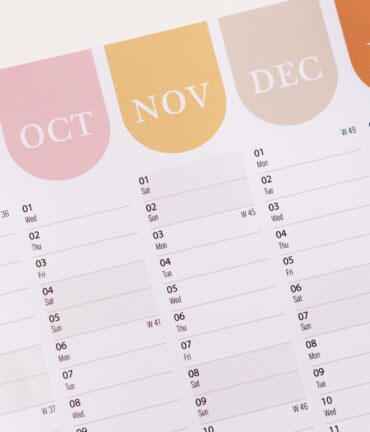 Follygraph wall calendar stickers 2026 2027 kalendarz scienny planer scienny