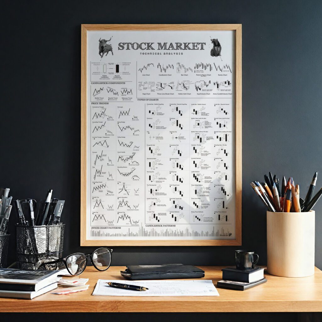 Follygraph poster, chart, infographic, kitchen print, yoga poster, stock market technical analysis, coffee guide, yoga asanas