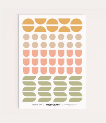 Naklejki do planerów, kalendarzy HAPPY DAY