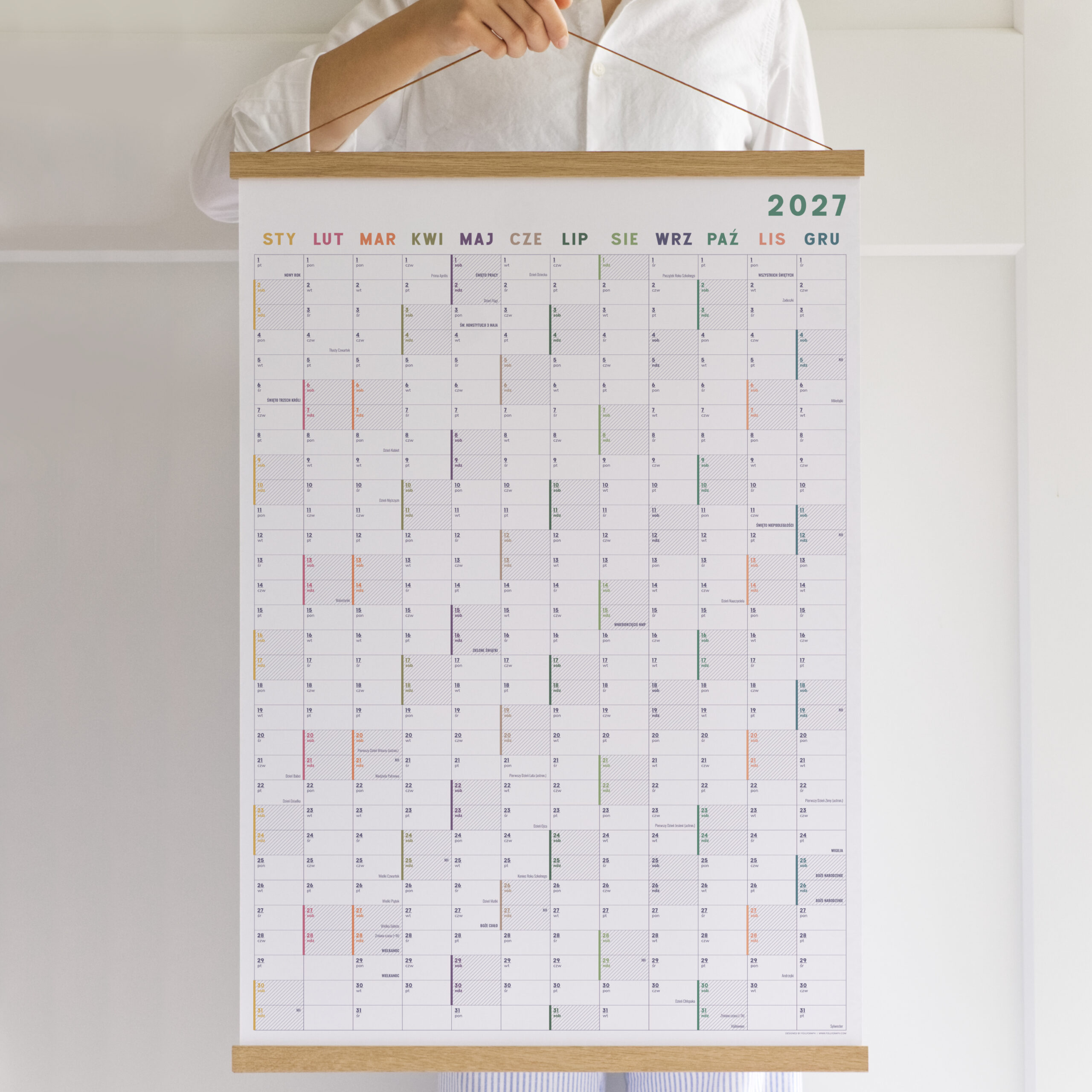 planer scienny 2027 kalendarz Follygraph