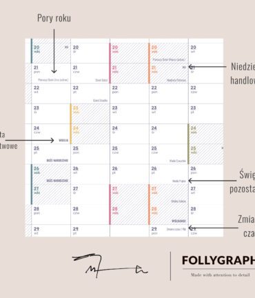 kalendarz scienny - szkolny planer scienny - follygraph - 2026 2027 20282029 2030